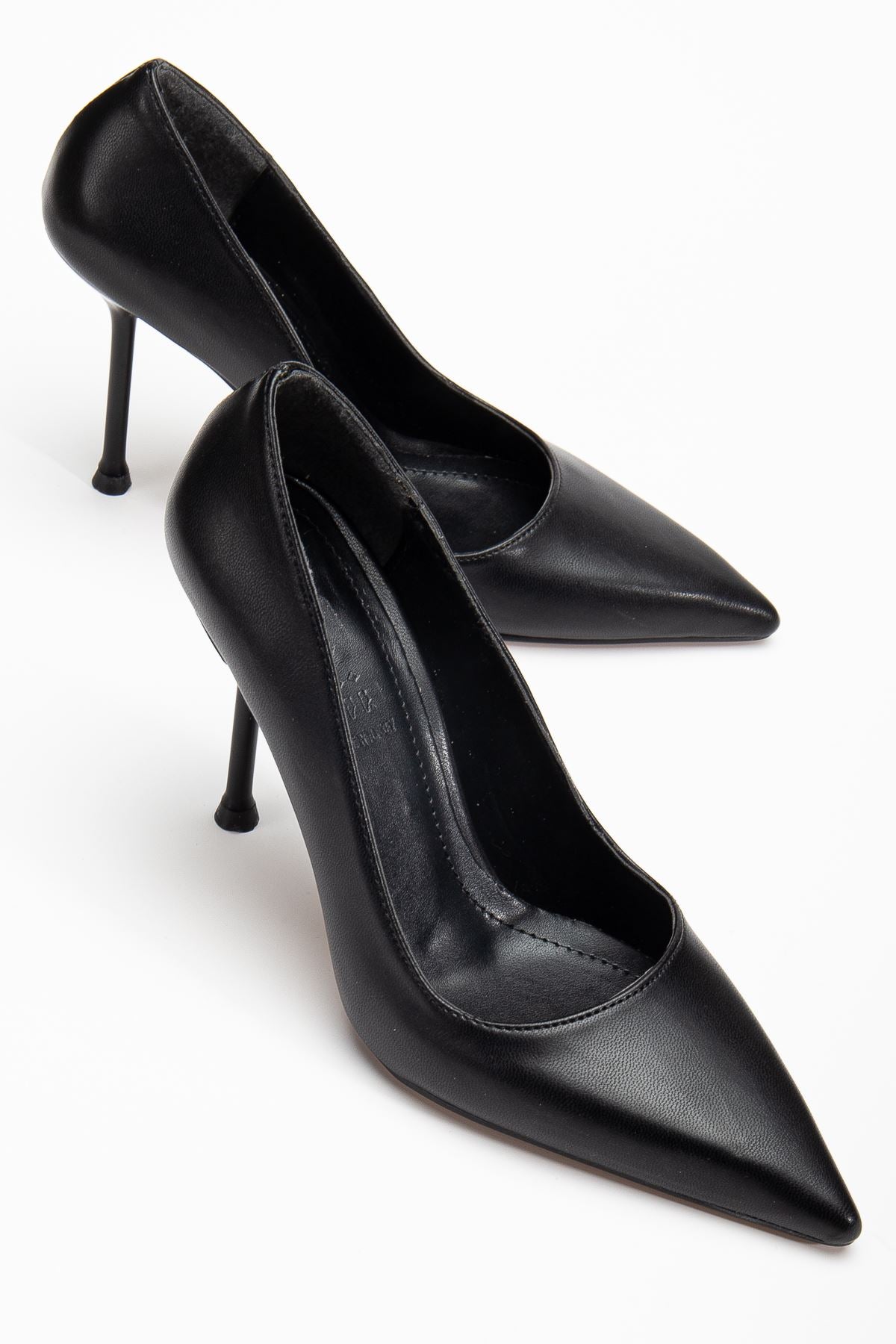 Dorethy Kadın Topuklu Ayakkabı Siyah Cilt Stiletto