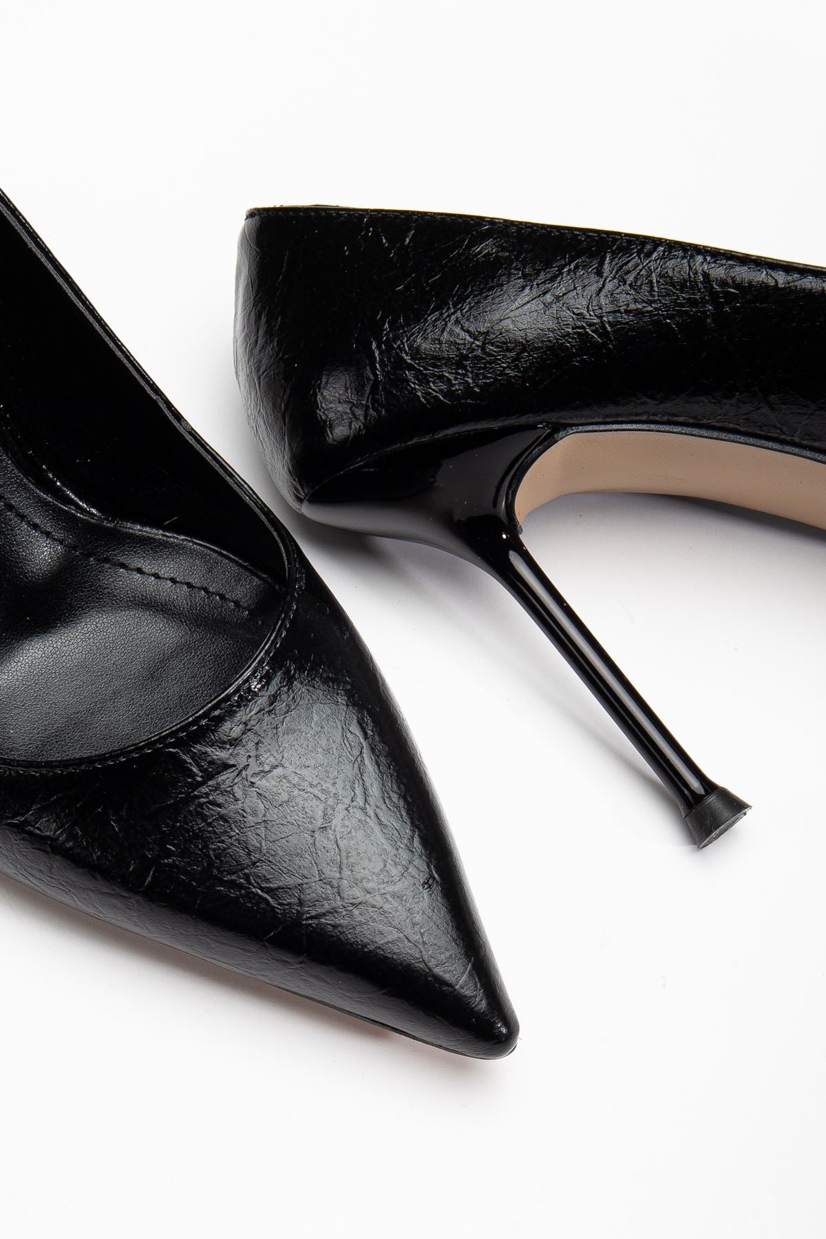Dorethy Kadın Topuklu Ayakkabı Siyah Parlak Cilt Stiletto