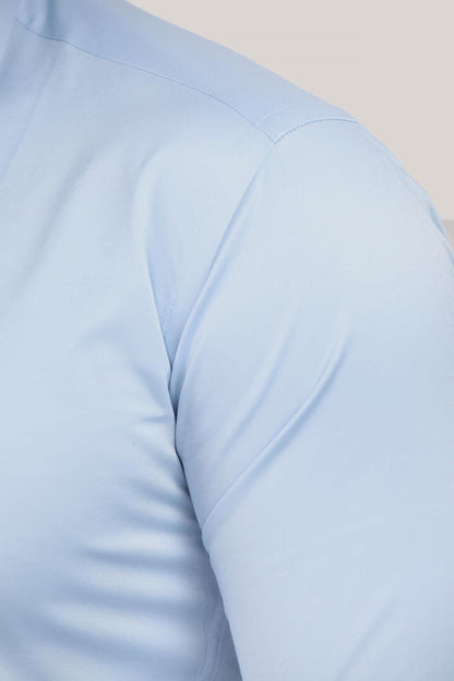 Erkek Saten Gömlek Bebe Mavisi