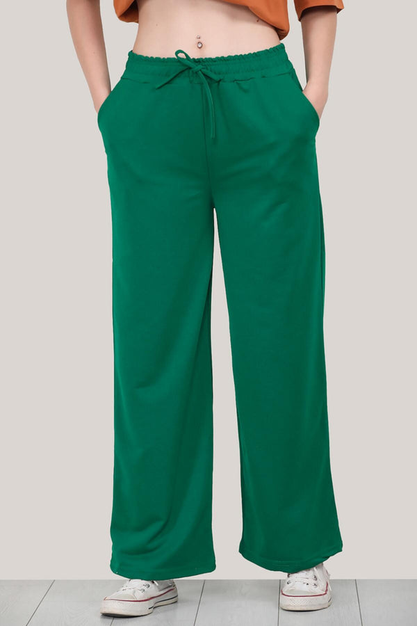 Kadın Bol Paça Eşofman Alt  Yeşil