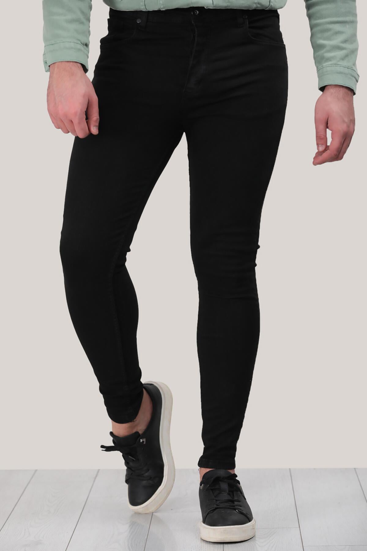 Erkek Dar Paça Pantolon  Siyah