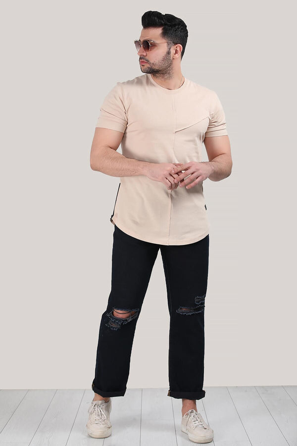 Erkek Yırtık Detaylı Pantolon Lacivert