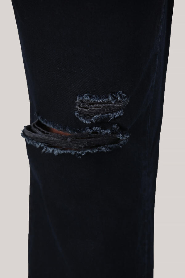 Erkek Yırtık Detaylı Pantolon Lacivert
