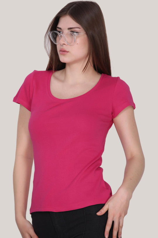 Kadın Kısa Kollu Bluz  Pembe