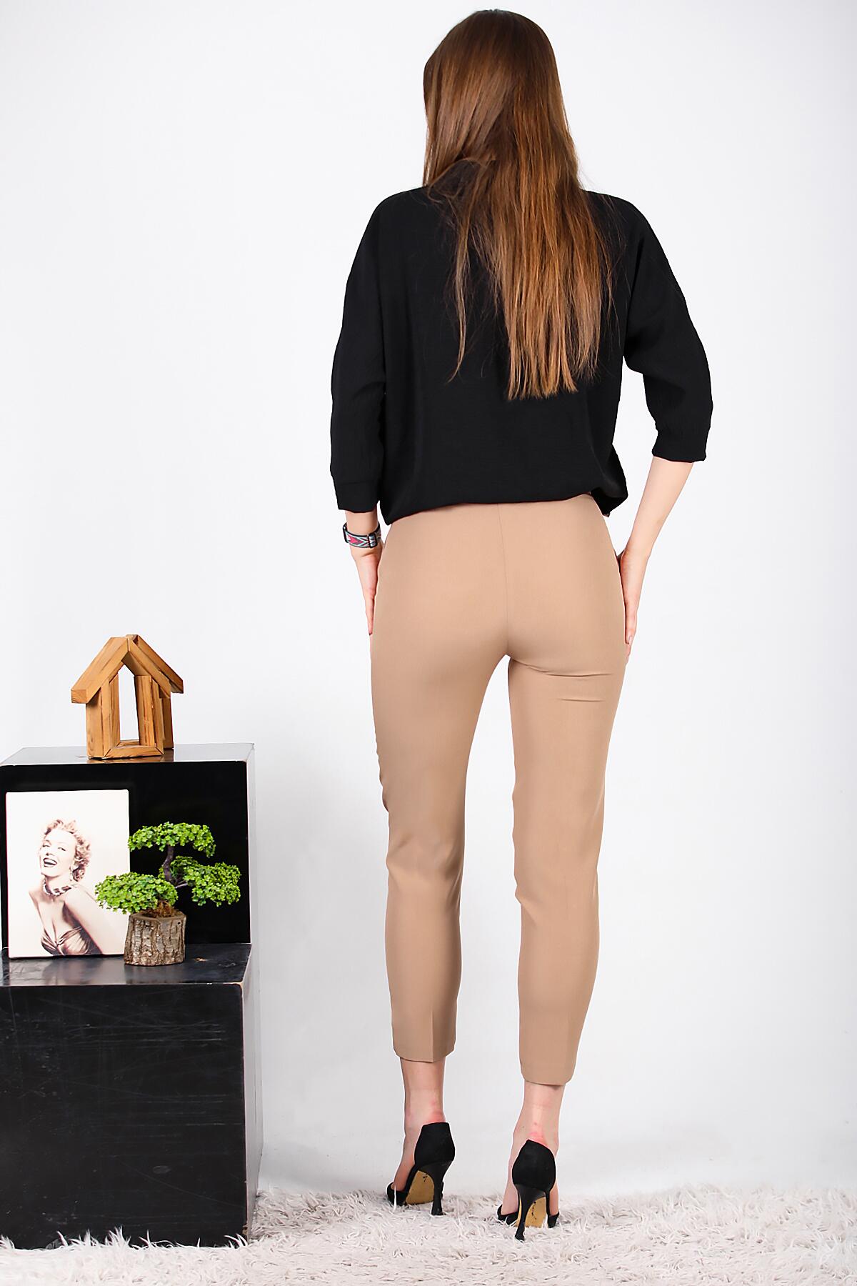 Kadın Kaplamalı Kemerli Pantolon