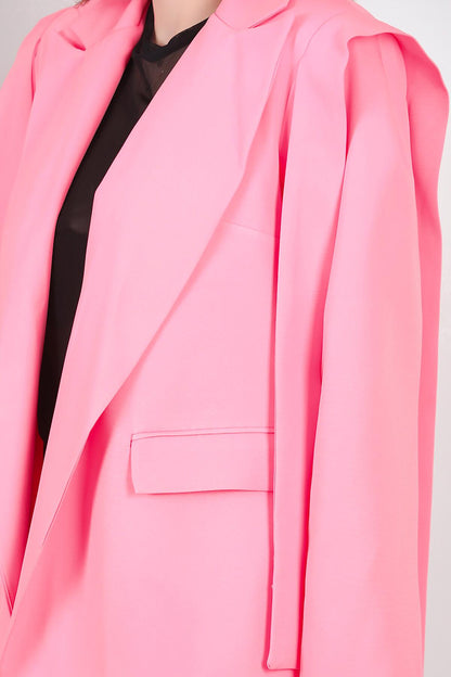 Kadın Omzu Kuşaklı Blazer Ceket