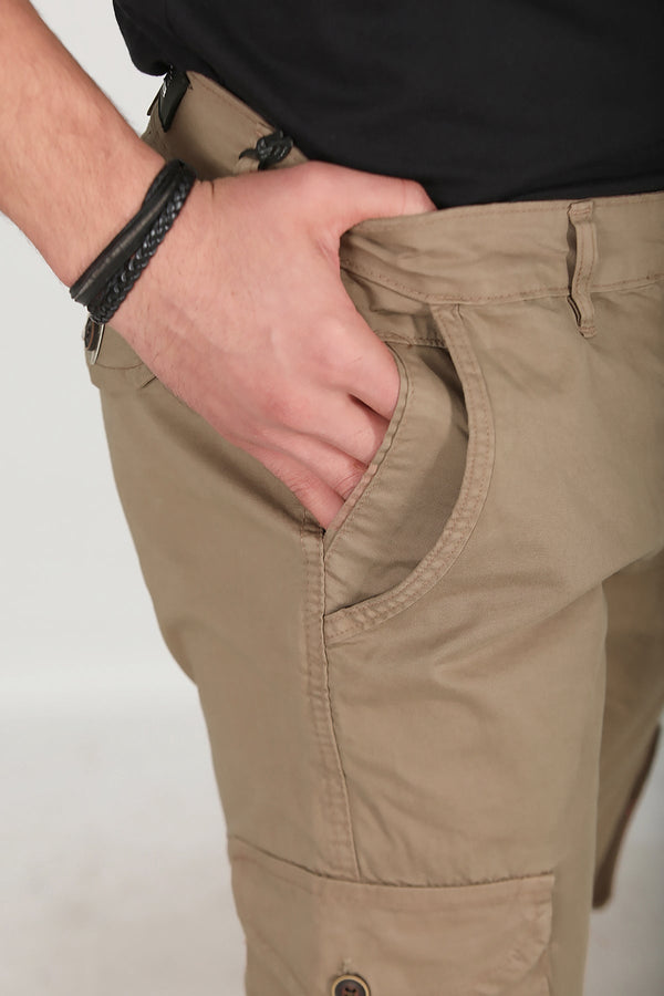 Erkek Kargo Pantolon Camel Camel