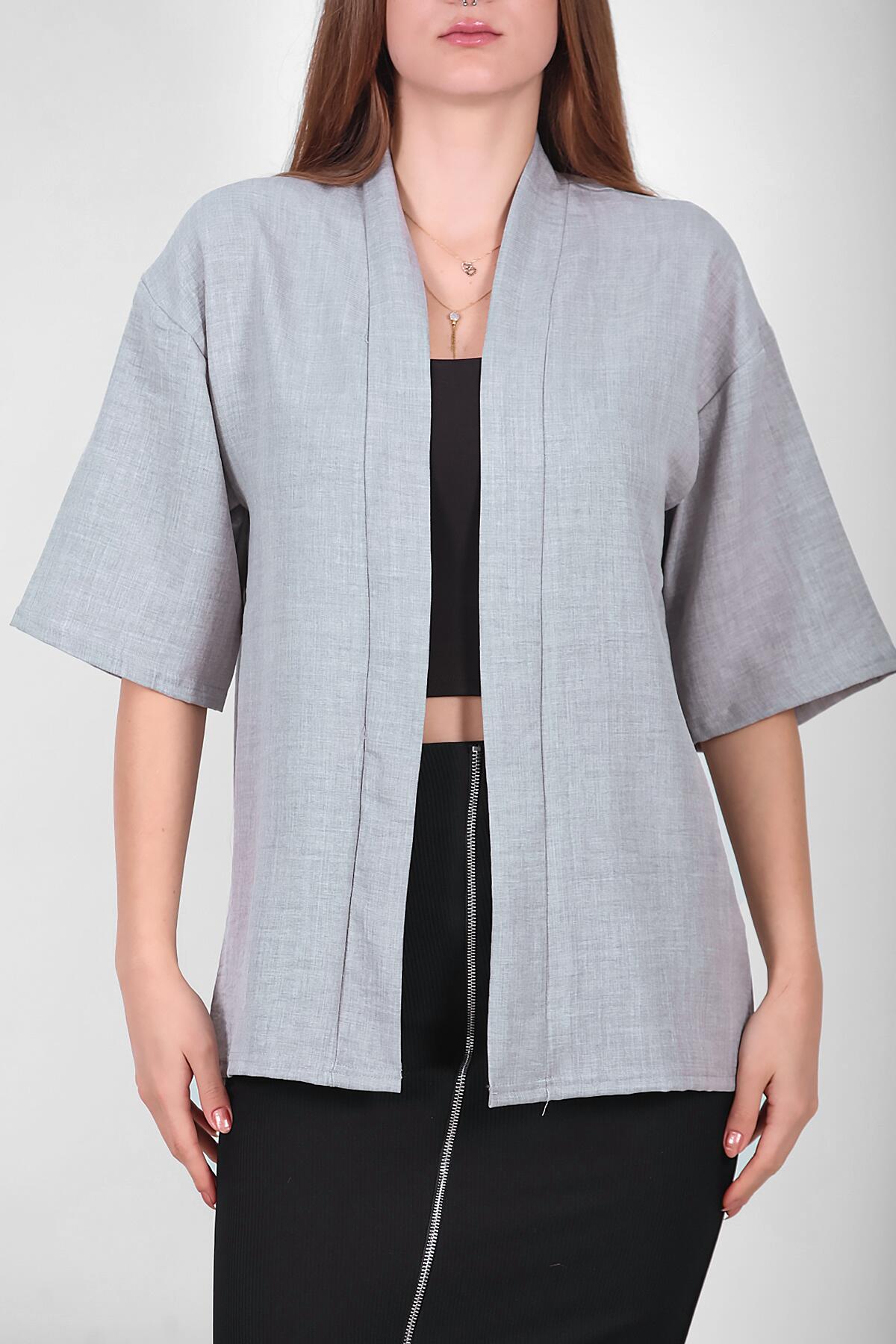 Kadın Keten Kimono Şal Ceket