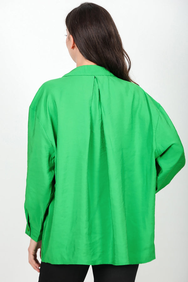 Kadın Oversize Gömlek Yeşil