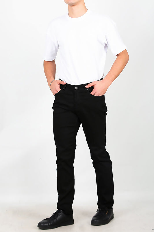 Erkek Boru Paça Kot Pantolon  Siyah