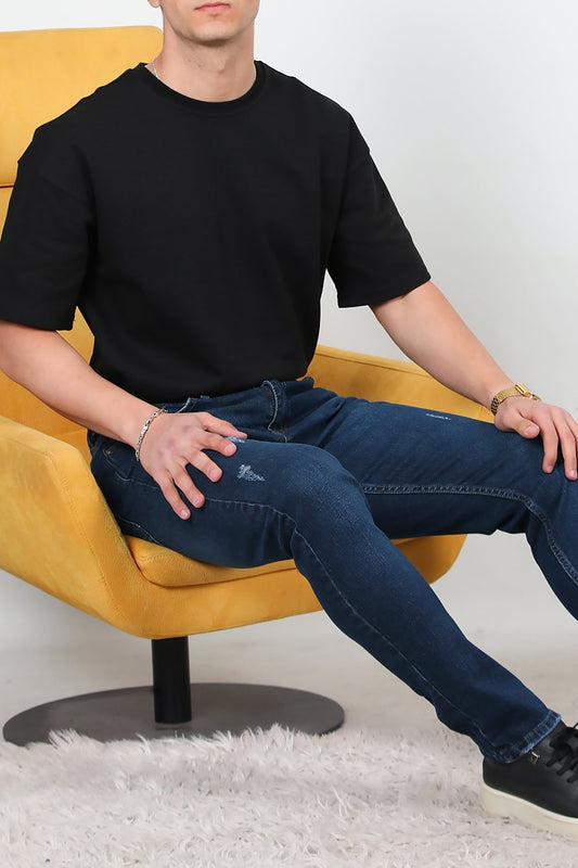 Erkek Tırnaklı Likralı Pantolon  Kot