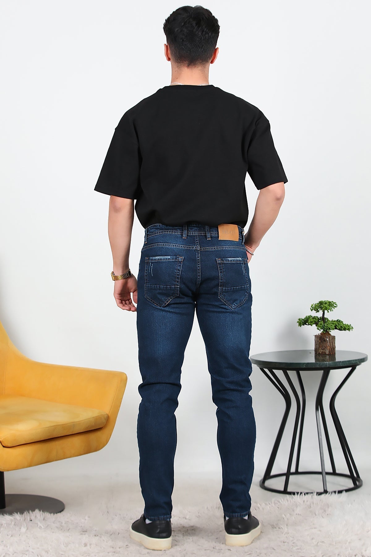 Erkek Tırnaklı Likralı Pantolon  Kot