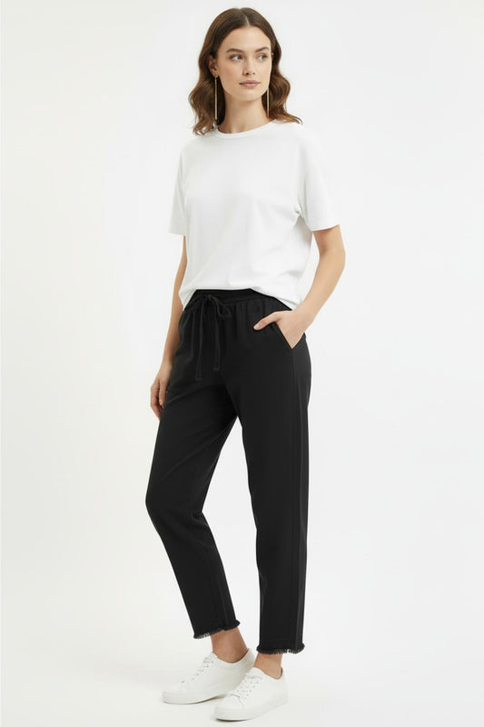 Kadın Paça Püsküllü Pantolon  Siyah