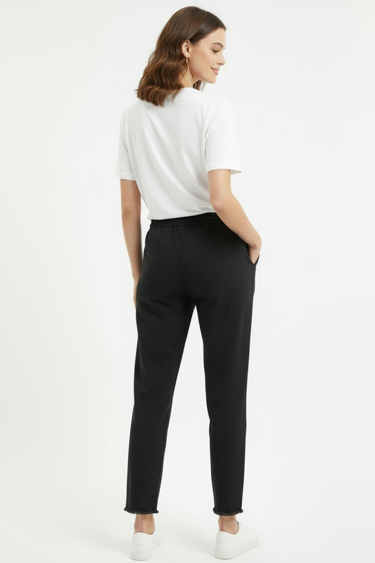 Kadın Paça Püsküllü Pantolon  Siyah