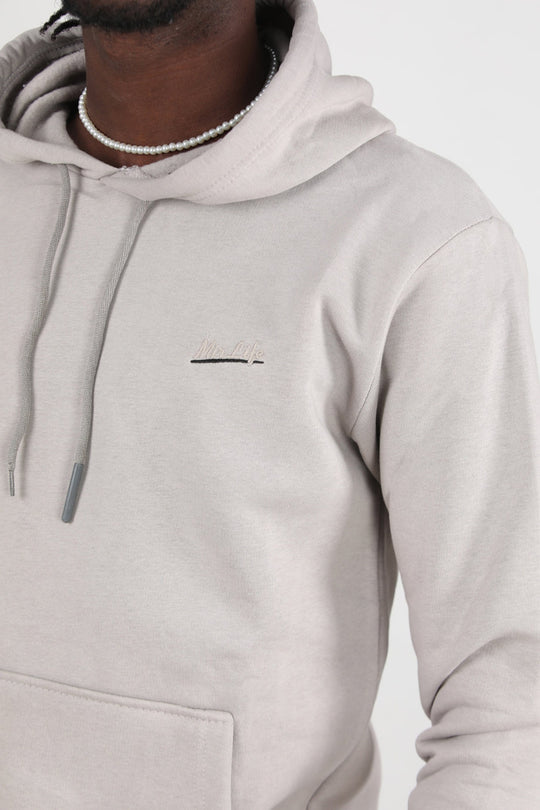 Erkek 3Iplik Kapşonlu Sweat  Gri