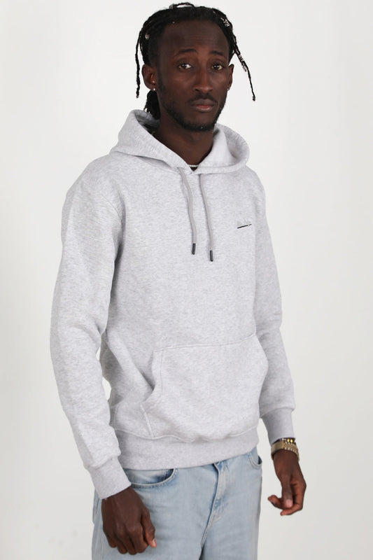 Erkek 3Iplik Kapşonlu Sweat  Açık Gri