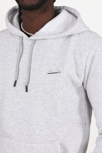 Erkek 3Iplik Kapşonlu Sweat  Açık Gri