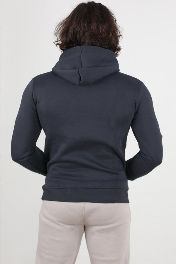 Erkek 3Iplik Kapşonlu Sweat  Füme