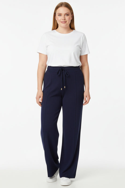 Kadın Triko Çimalı Pantolon  Lacivert