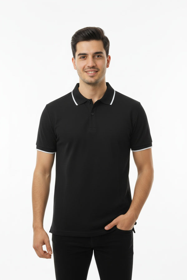 Erkek Polo Yaka Tshırt  Siyah