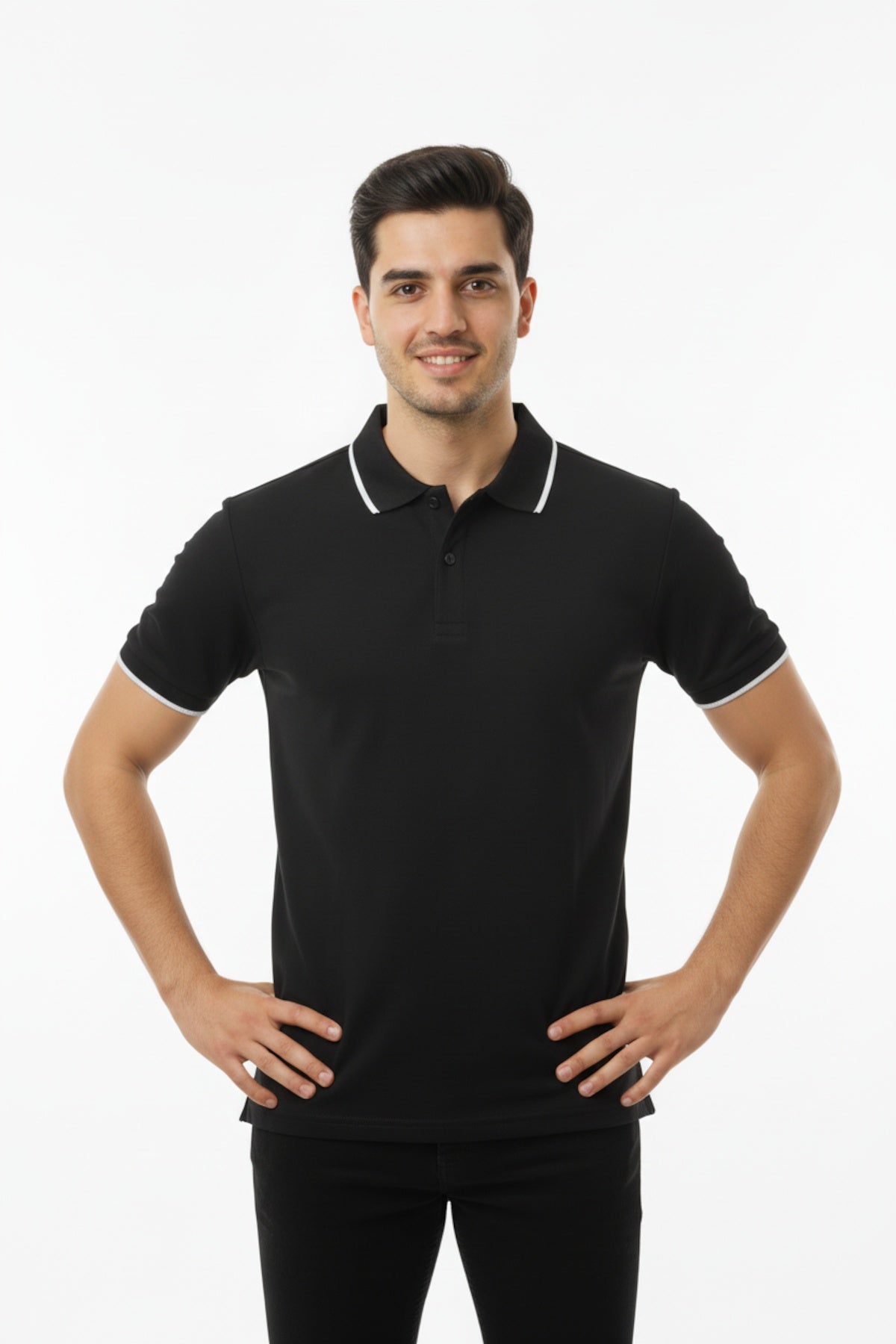 Erkek Polo Yaka Tshırt  Siyah