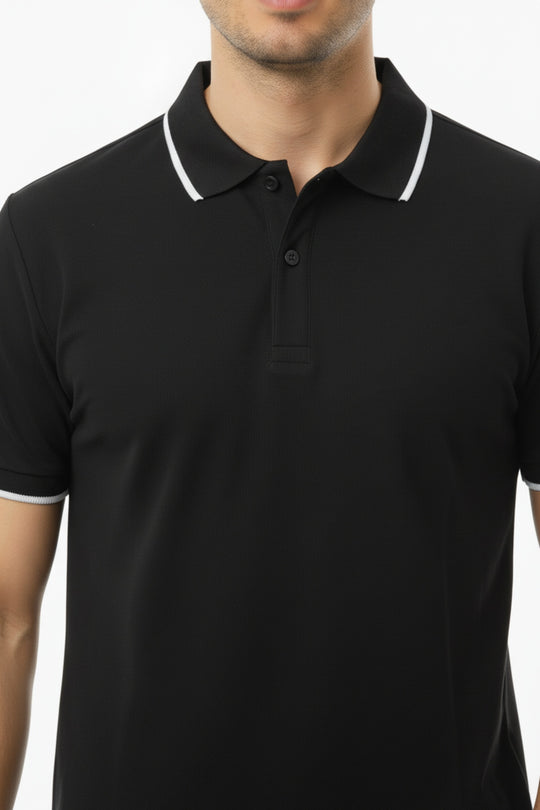 Erkek Polo Yaka Tshırt  Siyah