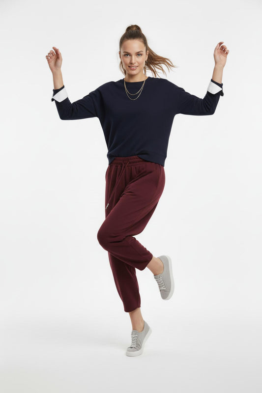 Kadın Paça Detay Şalvar  Bordo