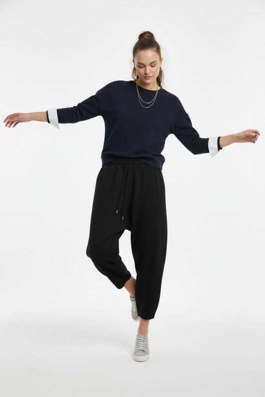 Kadın Paça Detay Şalvar  Siyah