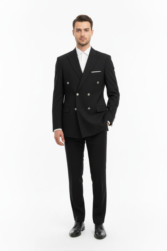 Erkek Bezayak Kloveze İkili Takım  Siyah