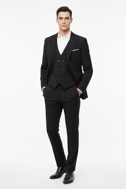 Erkek Double 3Lü Takım  Siyah