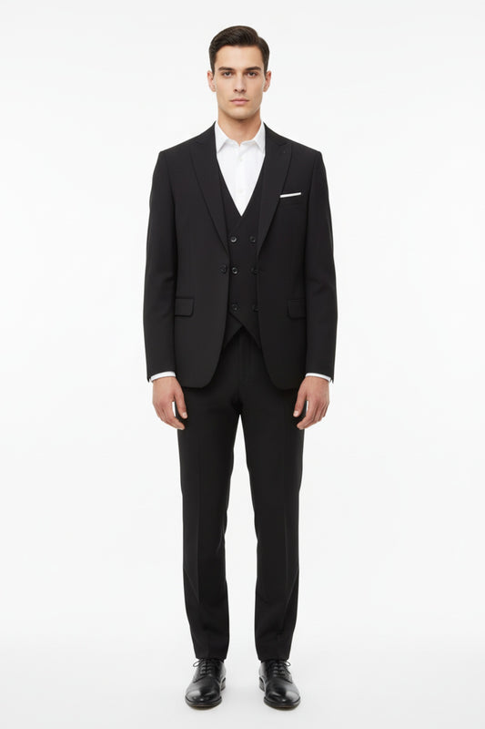 Erkek Double 3Lü Takım  Siyah