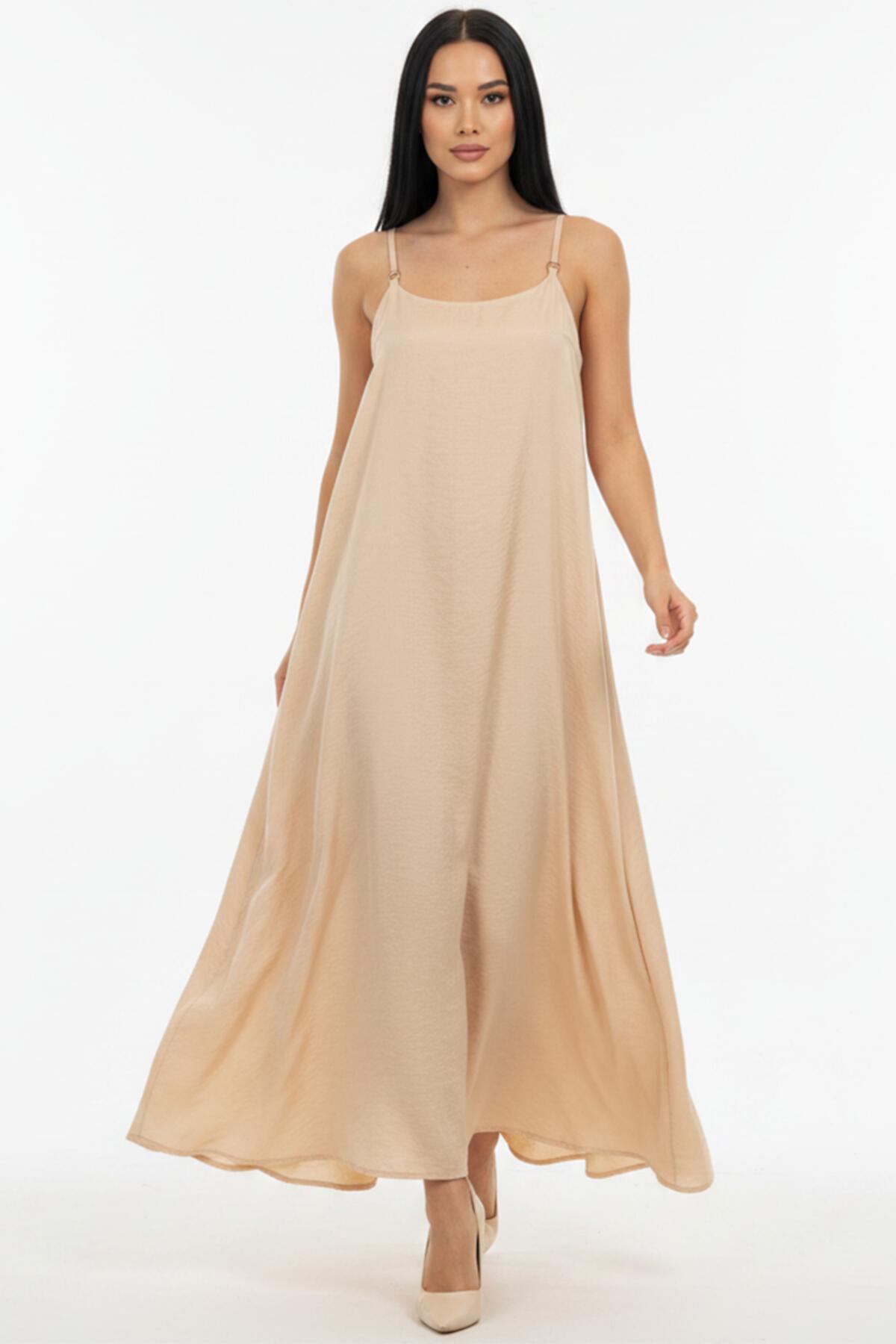 Kadın İp Askılı Elbise  Taş