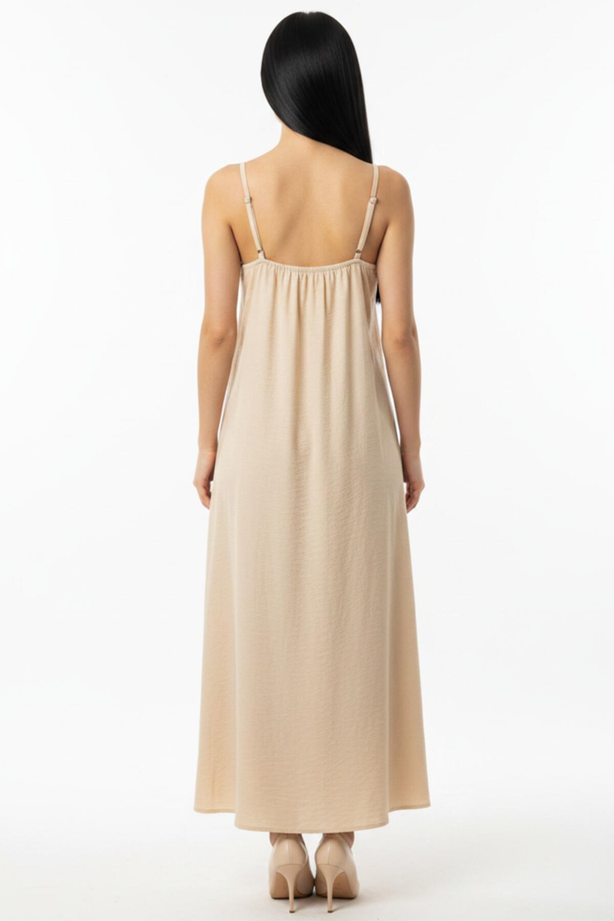 Kadın İp Askılı Elbise  Taş