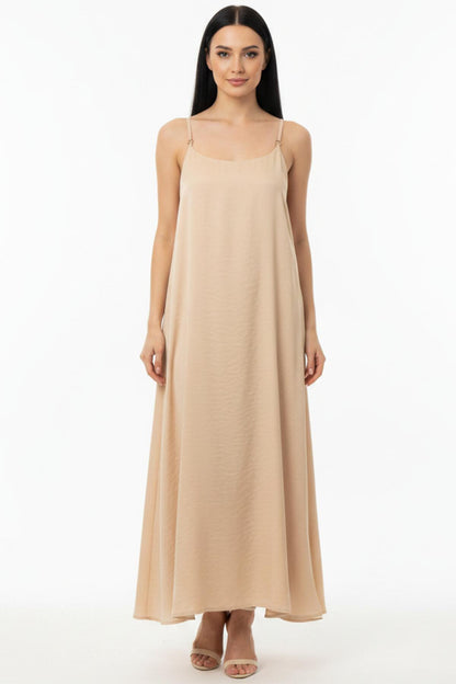 Kadın İp Askılı Elbise  Taş