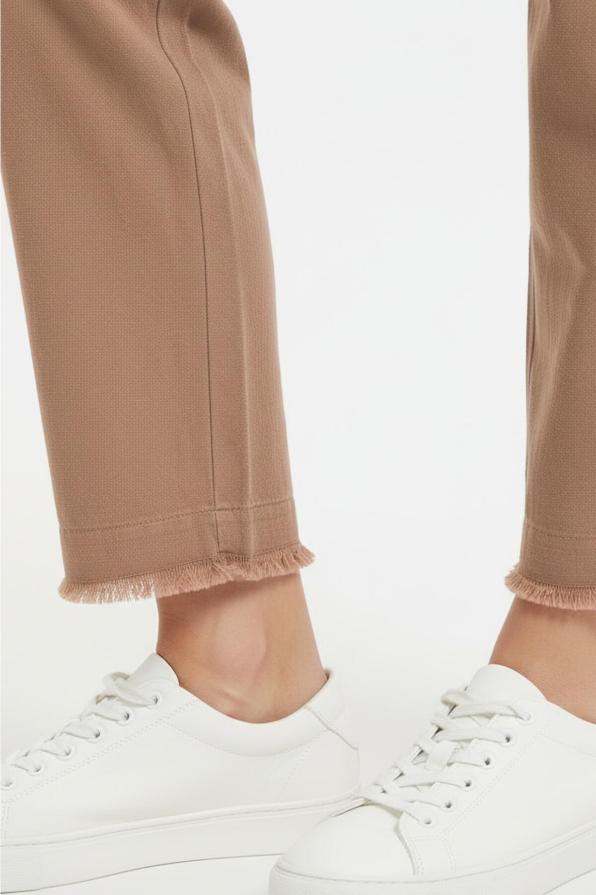 Kadın Paça Püsküllü Pantolon  Kahverengi