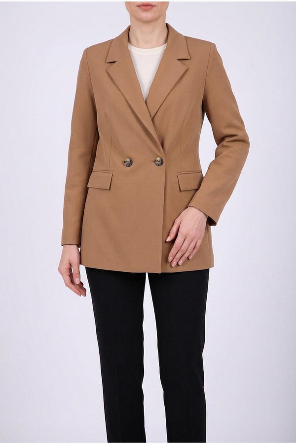 Kadın Ajlan Blazer Ceket  Taba