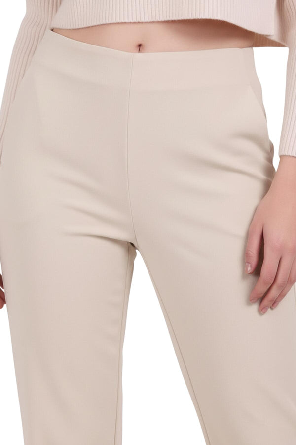 Kadın Bel Lastikli Bol Paça Pantolon  Taş