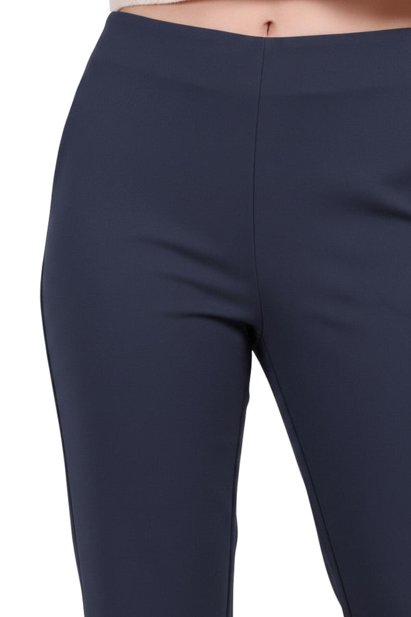 Kadın Bel Lastikli Bol Paça Pantolon  İndigo