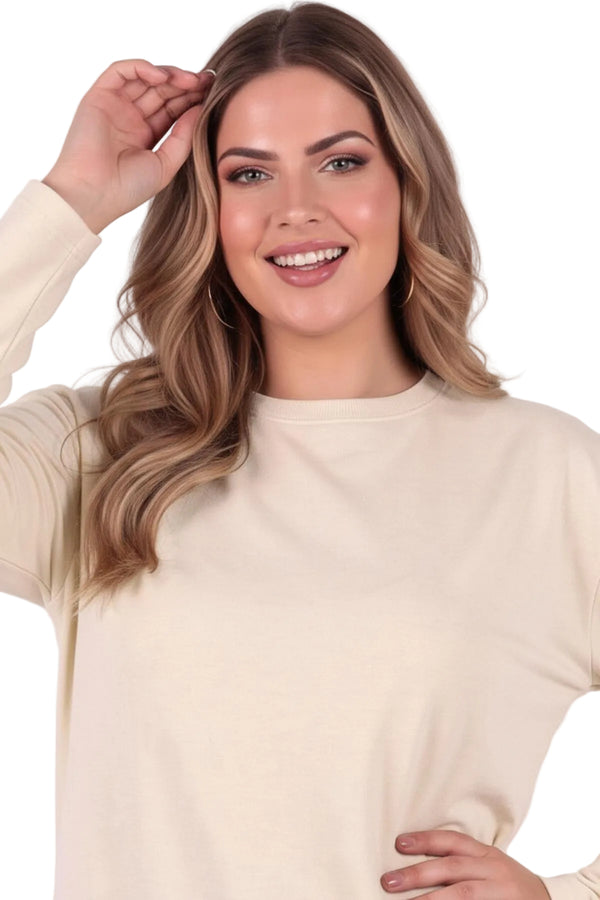 Büyük Beden Yırtmaçlı Tunik Bluz  Taş