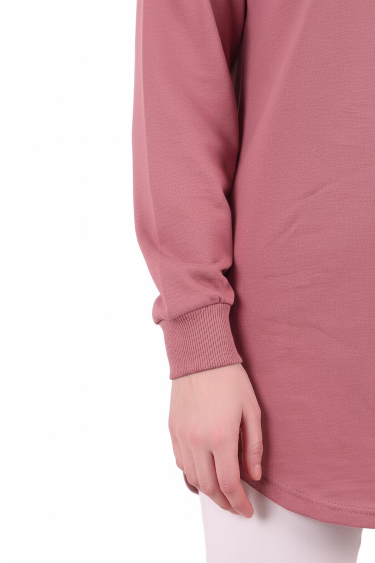 Kadın Eteği Oval 2Iplik Californıa Yazılı Sweat  Pembe