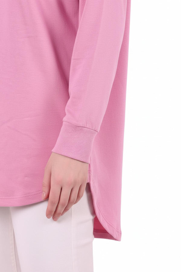 Kadın Eteği Oval 2Iplik Love Baskılı Sweat  Pembe