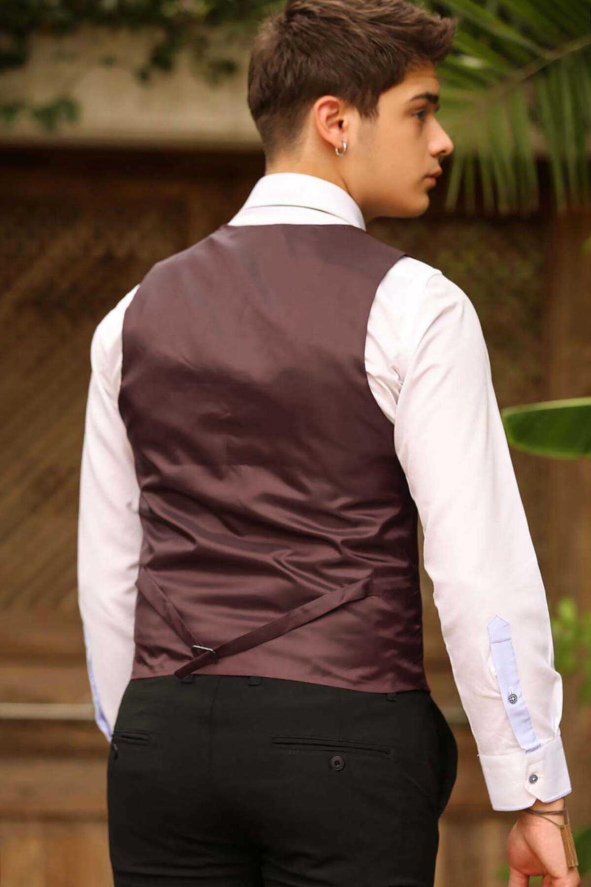 Erkek Yelek  Bordo