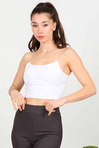 Kadın İp Askılı Bluz Beyaz