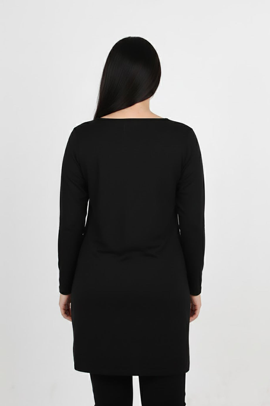 Glowia Büyük Beden Yıldız Varaklı Bluz Siyah