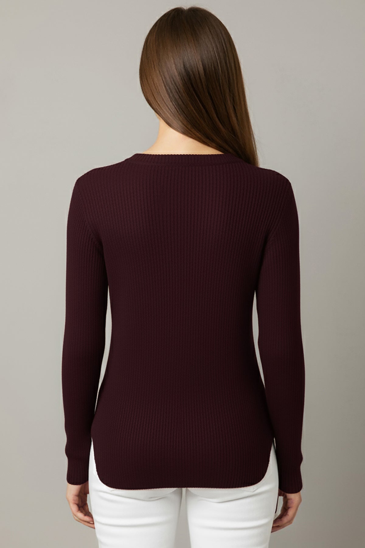 Büyük Beden Çiçek Taş İşlemeli Bluz Mürdüm