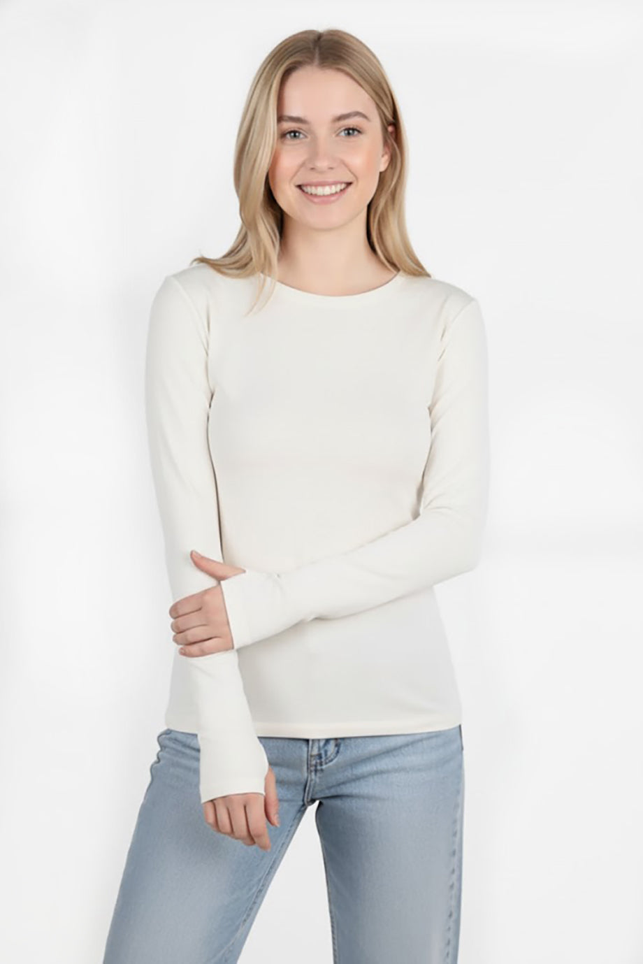 Gripelle Kadın Parmak Geçmeli Bluz Ekru