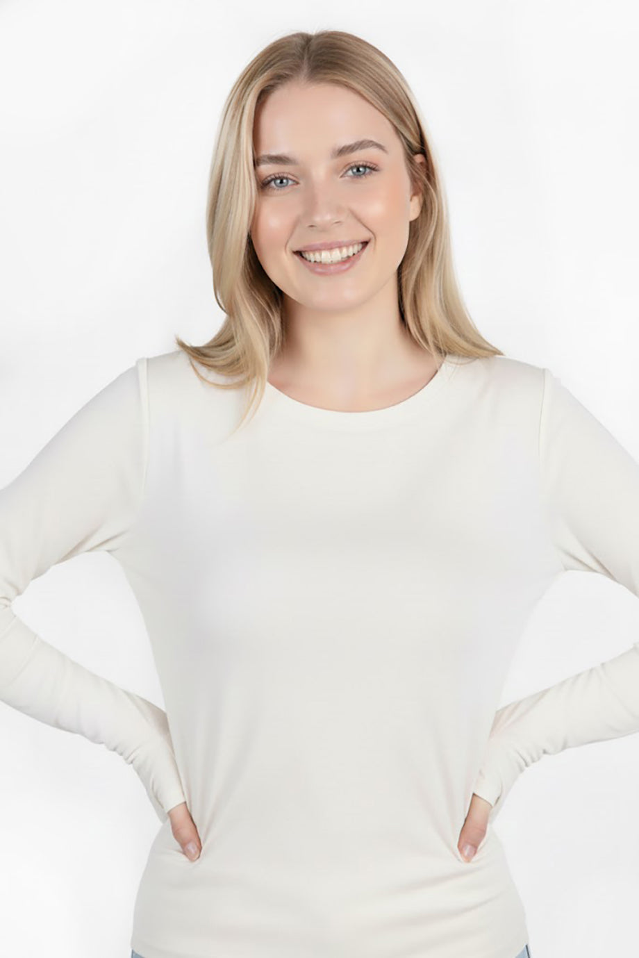 Gripelle Kadın Parmak Geçmeli Bluz Ekru