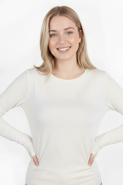 Gripelle Kadın Parmak Geçmeli Bluz Ekru