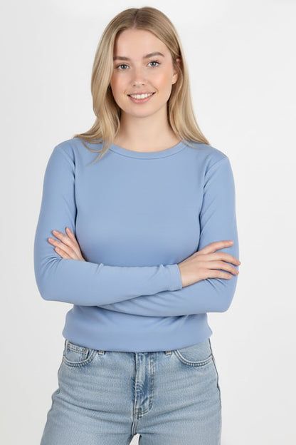 Gripelle Kadın Parmak Geçmeli Bluz Mavi