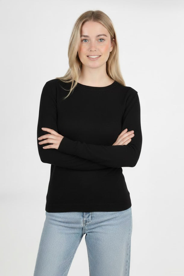 Gripelle Kadın Parmak Geçmeli Bluz Siyah